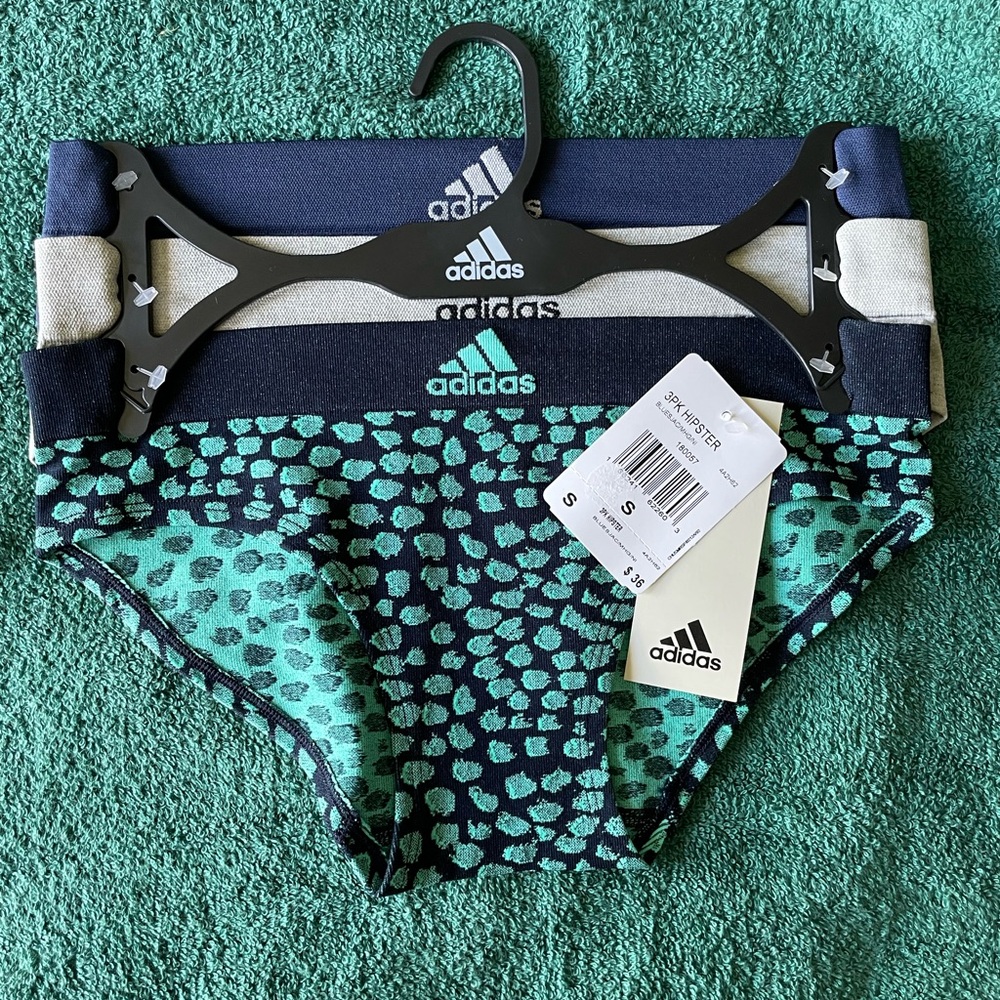 NWT Adidas Women’s Navy, Teal and Gray Underwear Trio